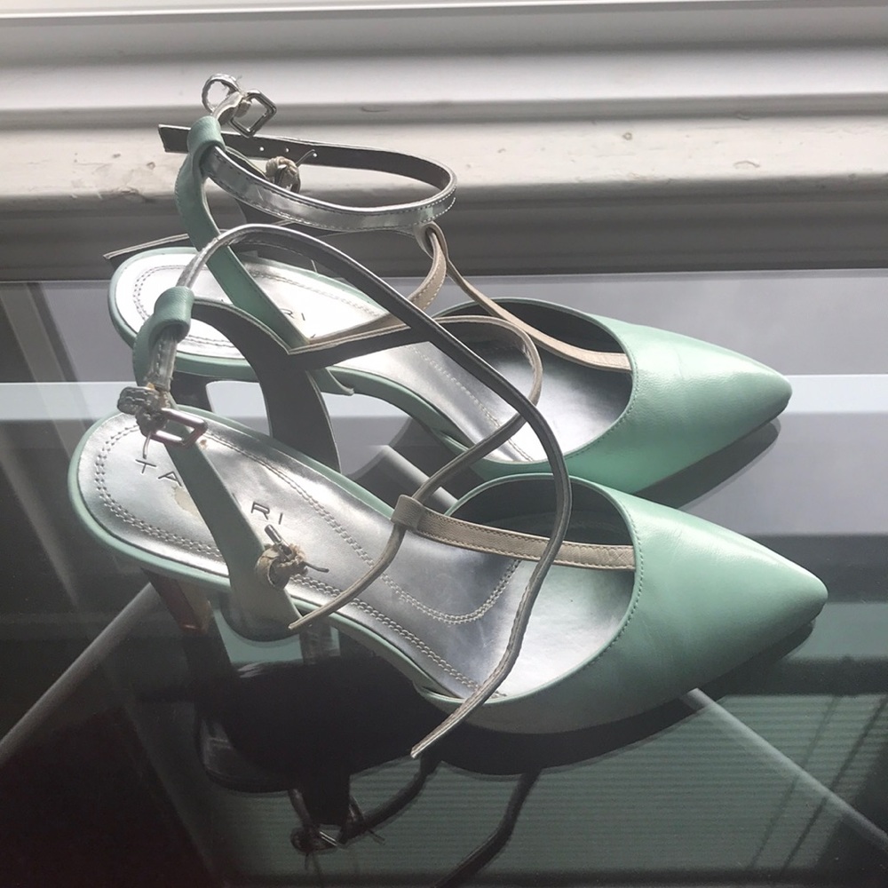 Mint colored stilettos